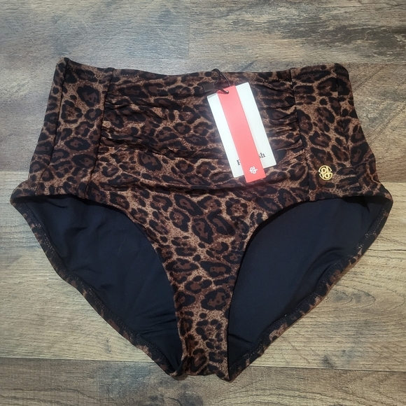 Popilush Women's High Waisted Leopard Print Shapewear 2 Piece Bikini Set XS - Picture 7 of 14